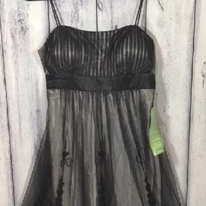 *NWT S.L. Fashions Cocktail Party Dress Black Lace